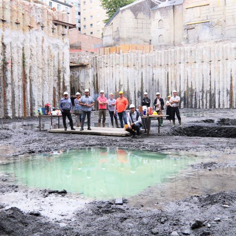 Residentie Asklépios - Ontwikkeling en opvolging van het bouwproject: 07/2020 - Barbecueën op een diepte van 12m