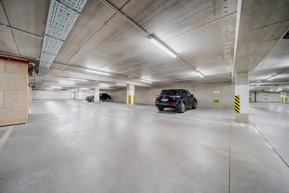 Residentie Asklépios - Uitzicht op de parkeerplaats
